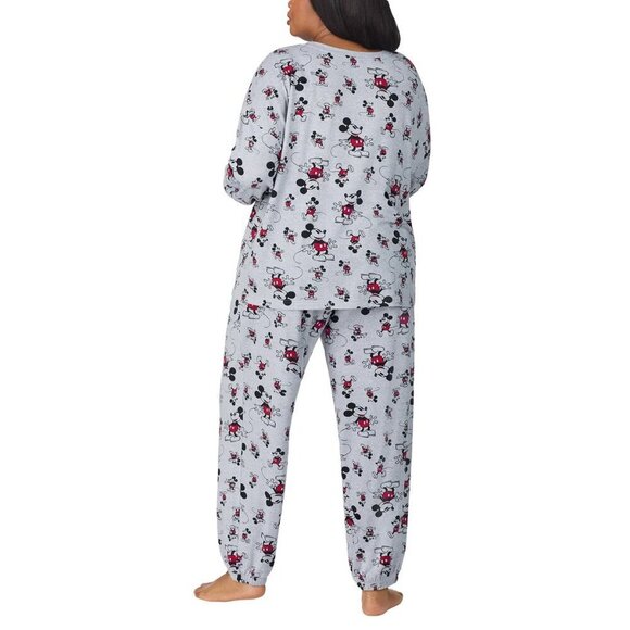 Mickey Mouse Disney Womens 2-piece Lounge Set Cozy Side Seam Pockets - Picture 6 of 7